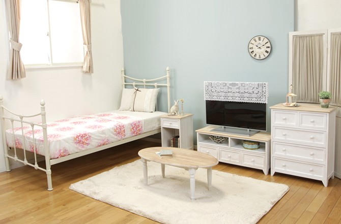 アンティーク調ホワイトチェスト チェスト 5段 幅60cm 引き出し 衣類