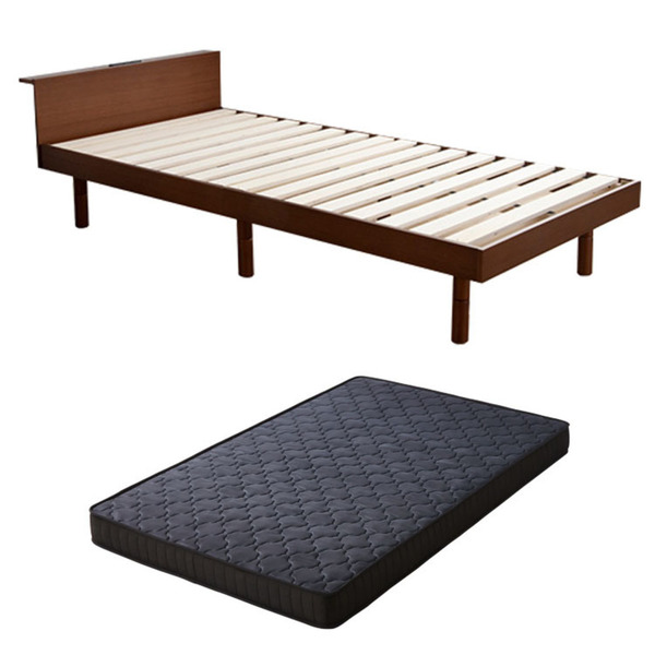 ベッド マットレス付き セミダブル セット ベッドフレーム すのこ