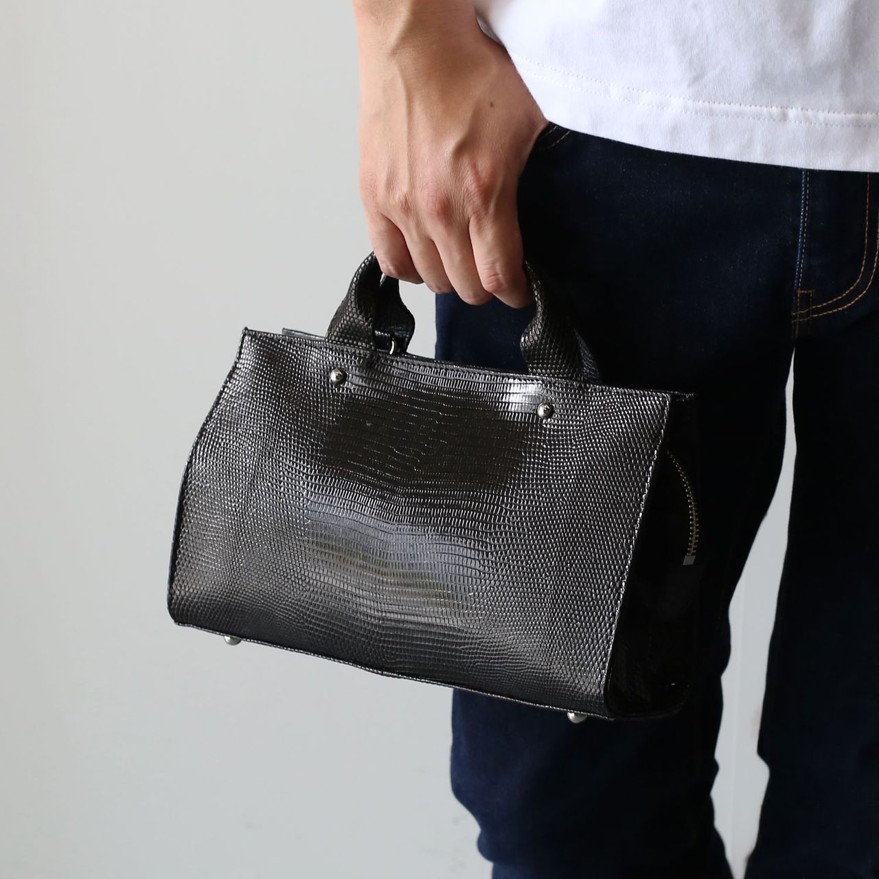 sankyo shokai（三京商会） リザード 2wayバッグ ハンドバッグ