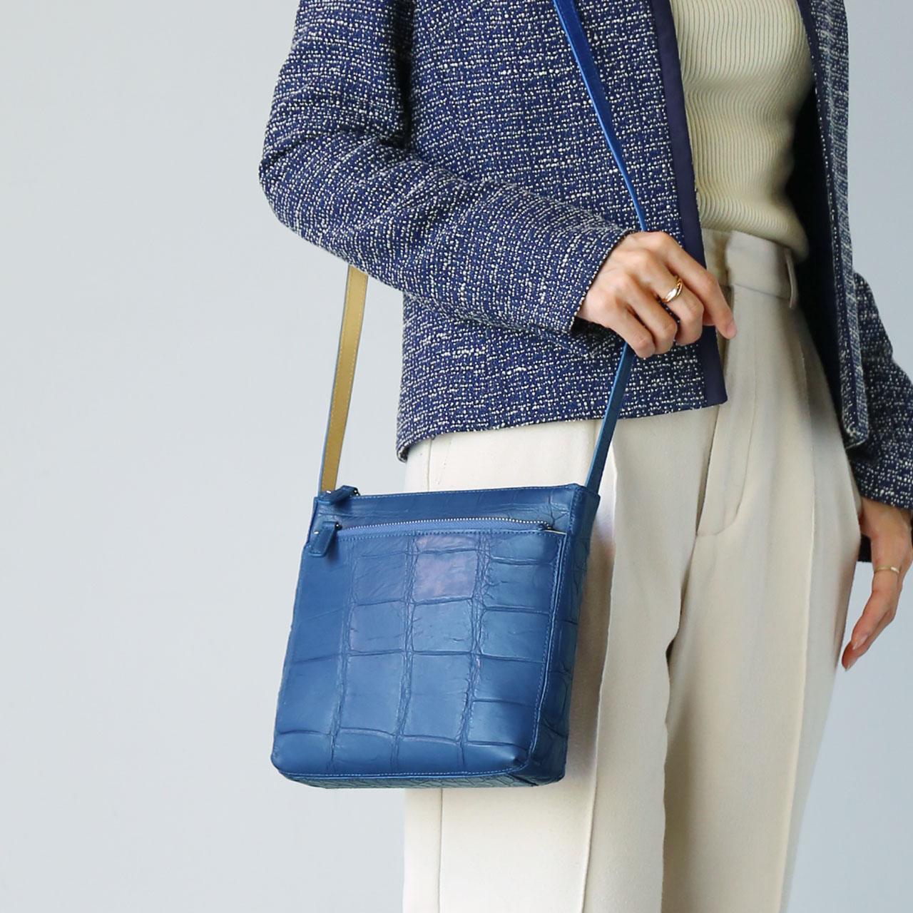 sankyo shokai（三京商会） クロコダイル ショルダー バッグ バイ