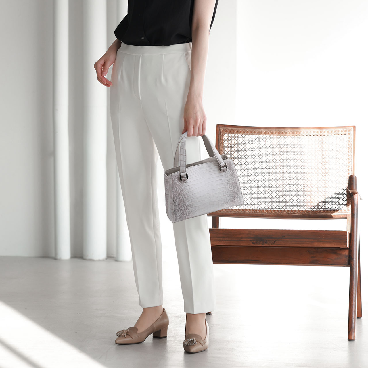 sankyo shokai（三京商会） ヒマラヤ クロコダイル ハンドバッグ