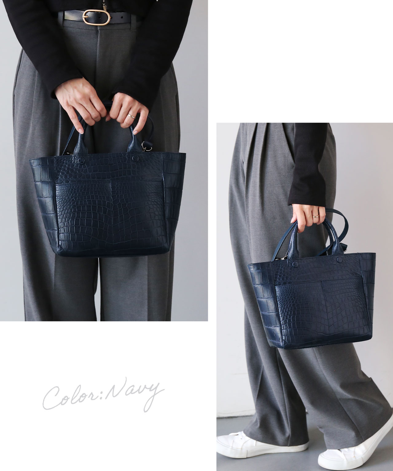 sankyo shokai（三京商会） クロコダイル トートバッグ レディース