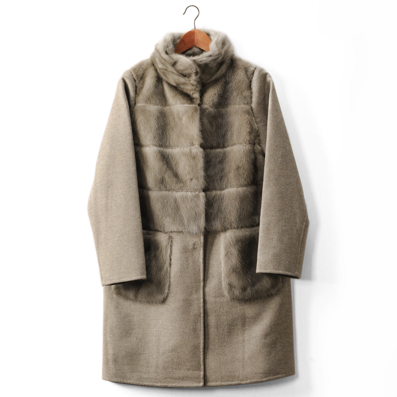 sankyo shokai（三京商会） ミンク＆ カシミヤ 混 ウール コート 一枚