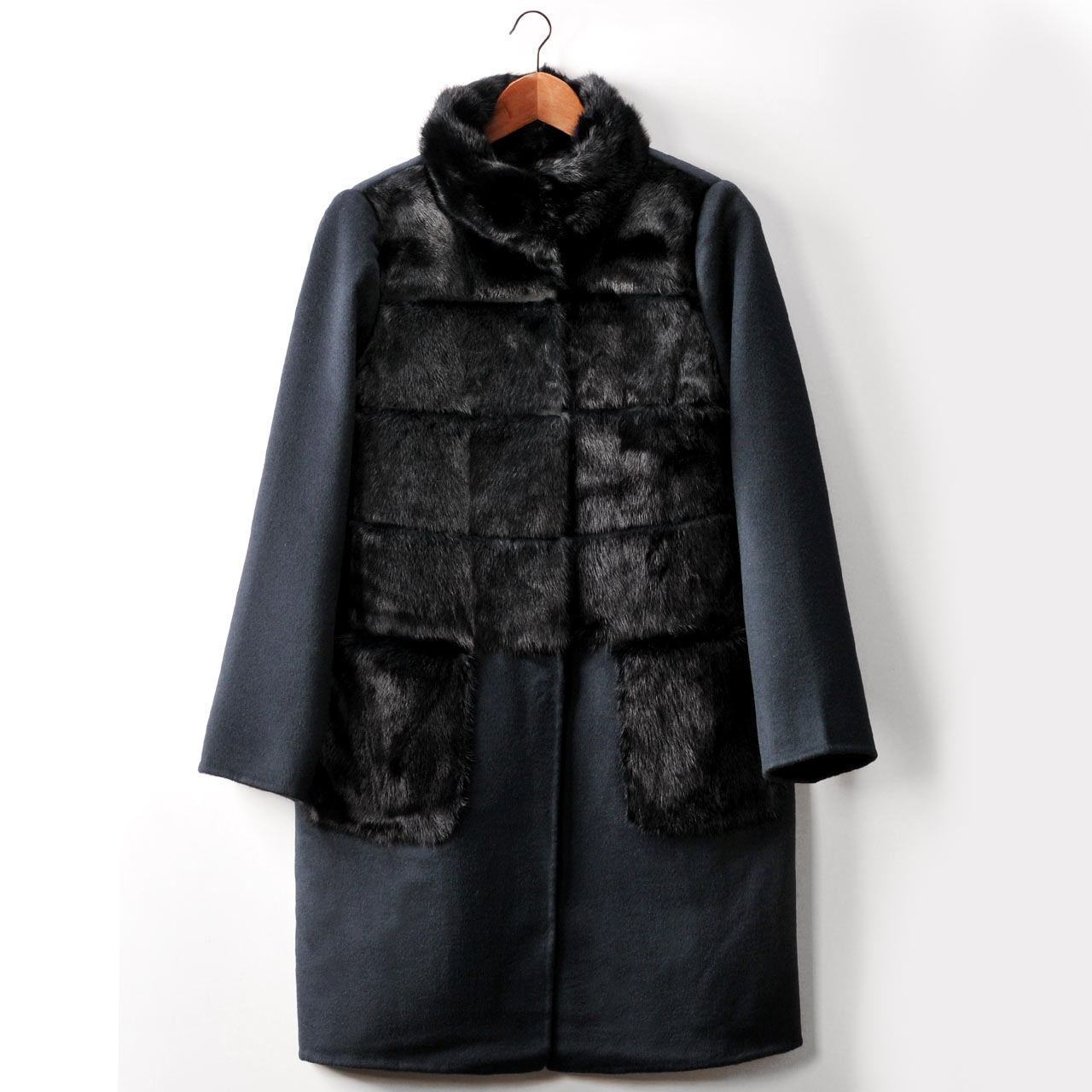 sankyo shokai（三京商会） ミンク＆ カシミヤ 混 ウール コート 一枚