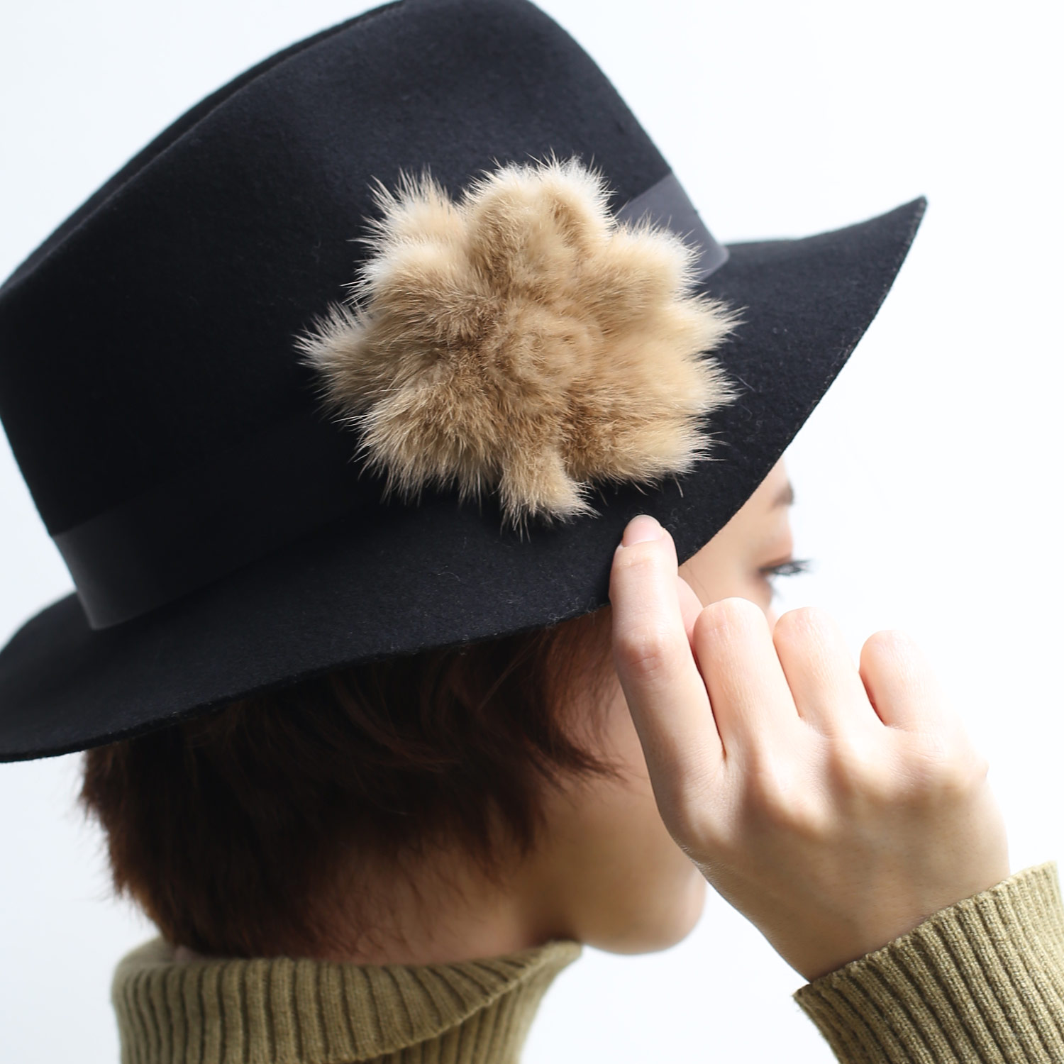 sankyo shokai（三京商会） ファー コサージュ ブローチ アクセサリー