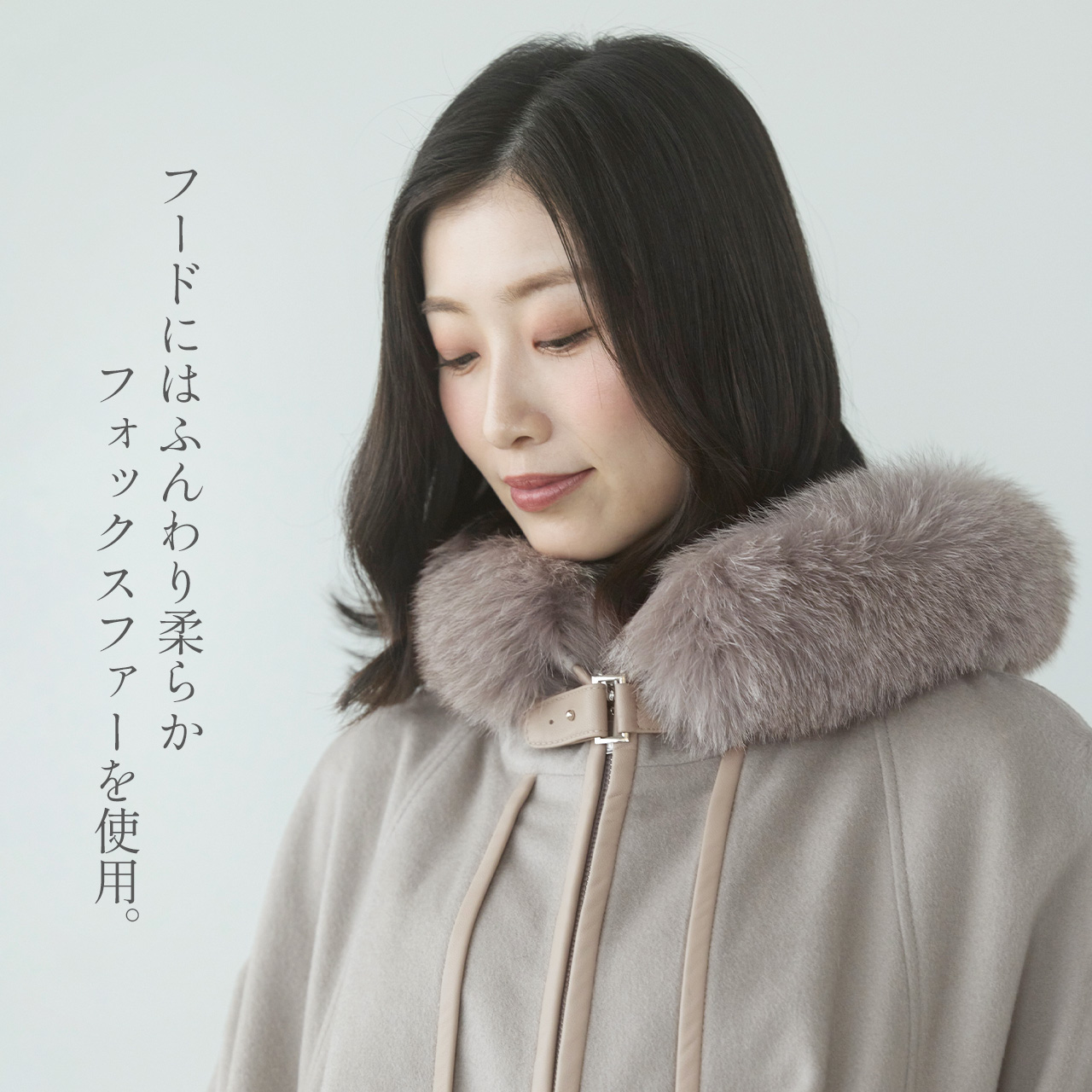 sankyo shokai（三京商会） ケープ カシミヤ 100% ポンチョ フード付き