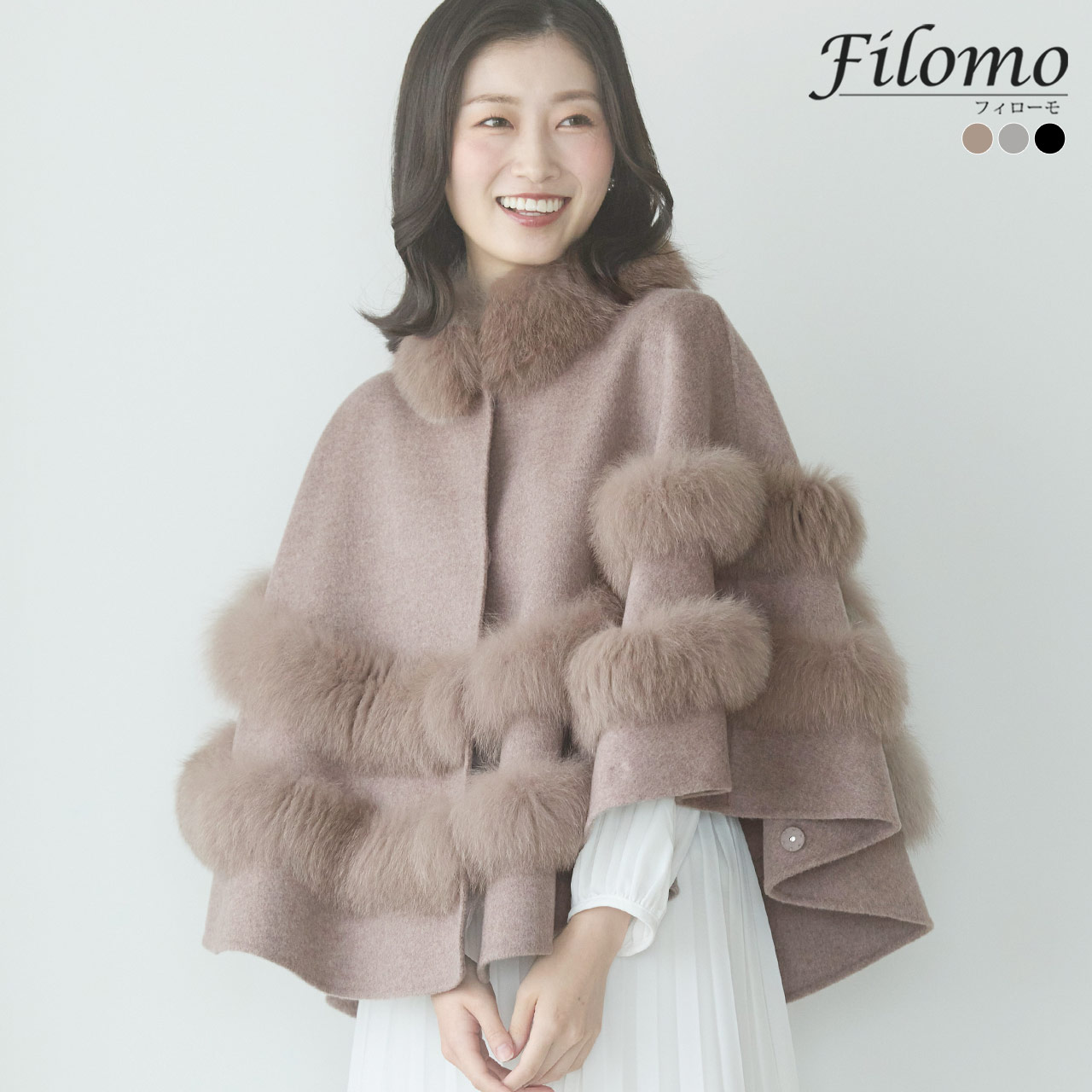Filomo（フィローモ） [10%offクーポン]ケープ コート カシミヤ