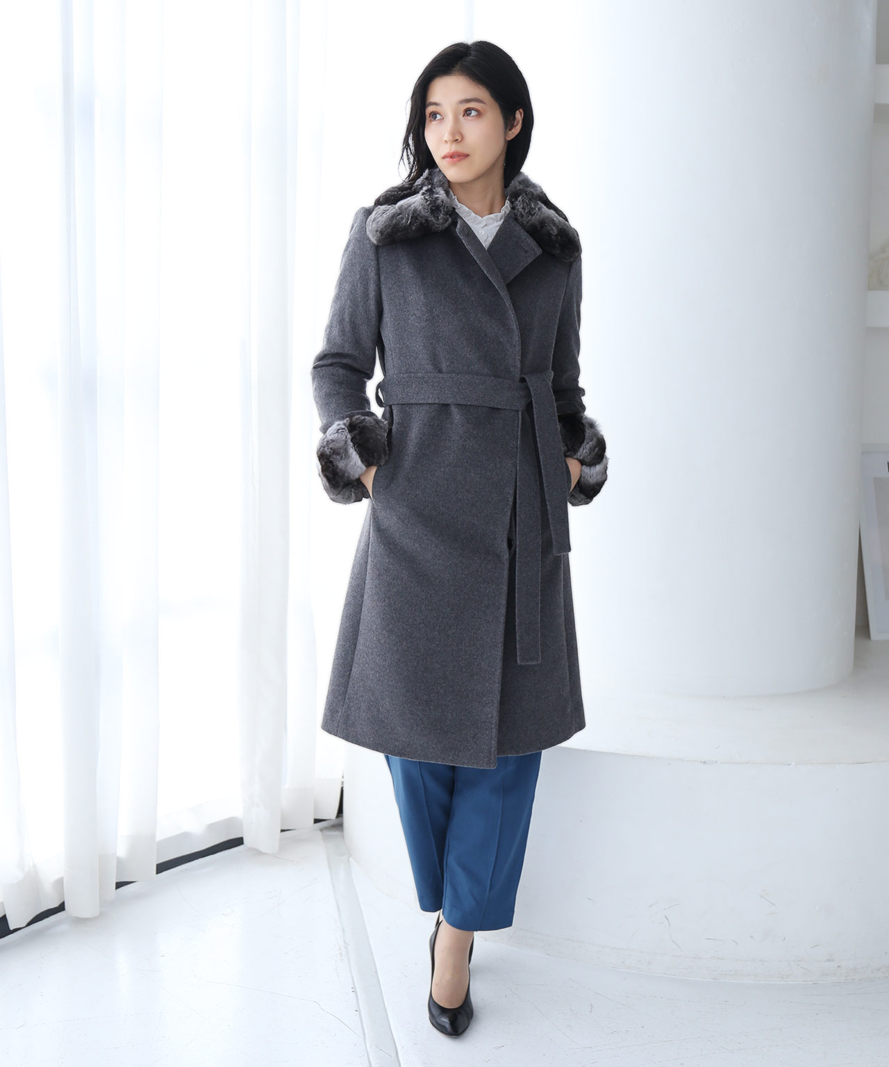 sankyo shokai（三京商会） カシミヤ コート チンチラ レディース