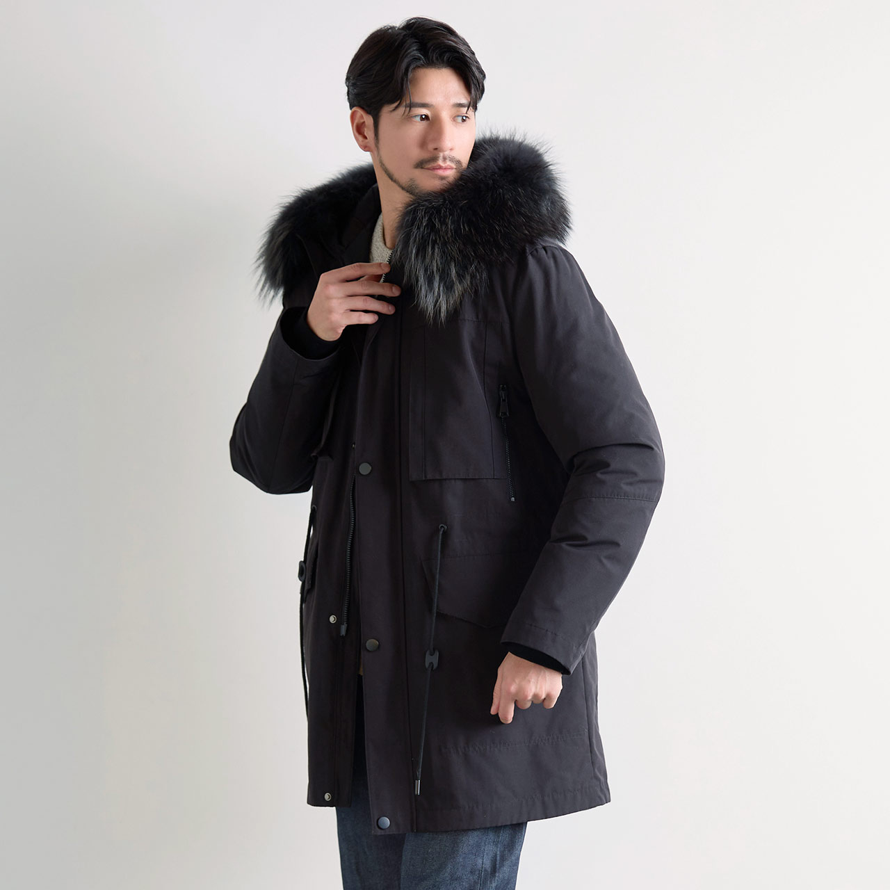 Filomo（フィローモ） モッズコート メンズ ダウンライナー 冬 黒