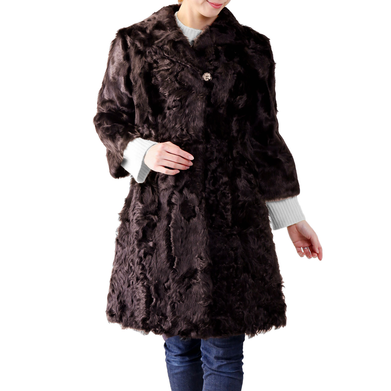 sankyo shokai（三京商会） ファーコート レディース チキャン ラム