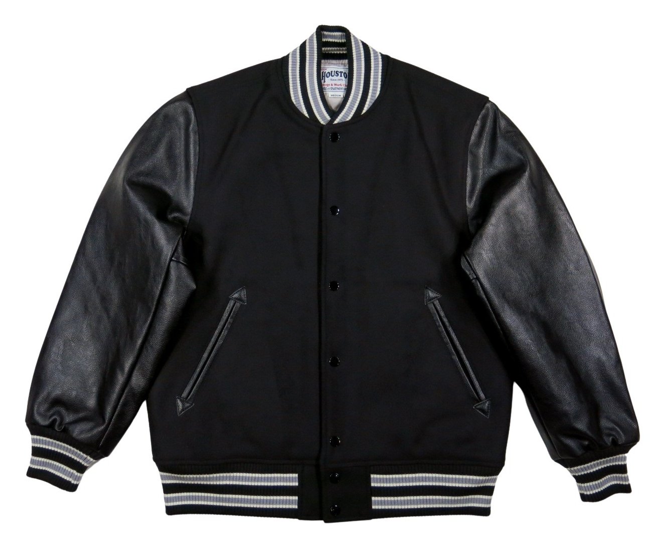 HOUSTON（ヒューストン） PUレザー × メルトンウール スタジャン 51189