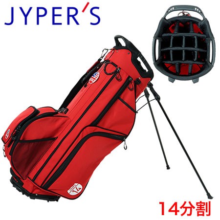 ジーパーズ 14分割スタンドキャディバッグ 9.5型 JYPEH002 ブラック