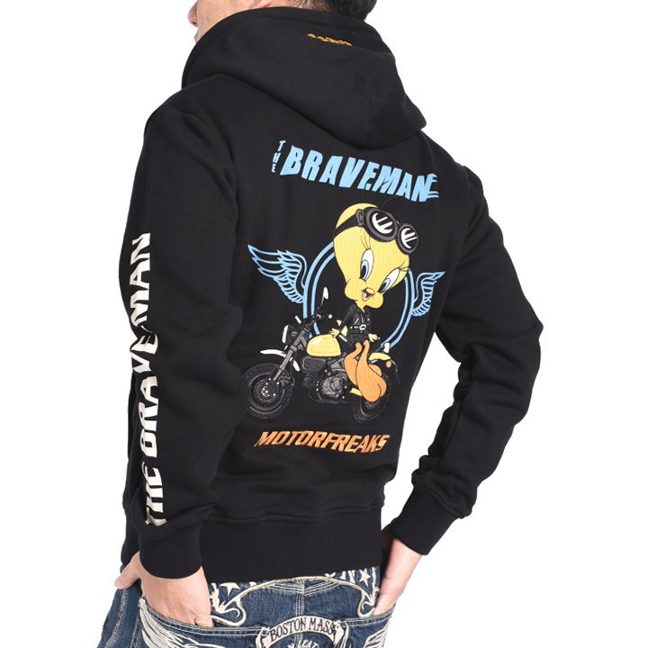ブレイブマン × ルーニーテューンズ コラボ パーカー バイカー