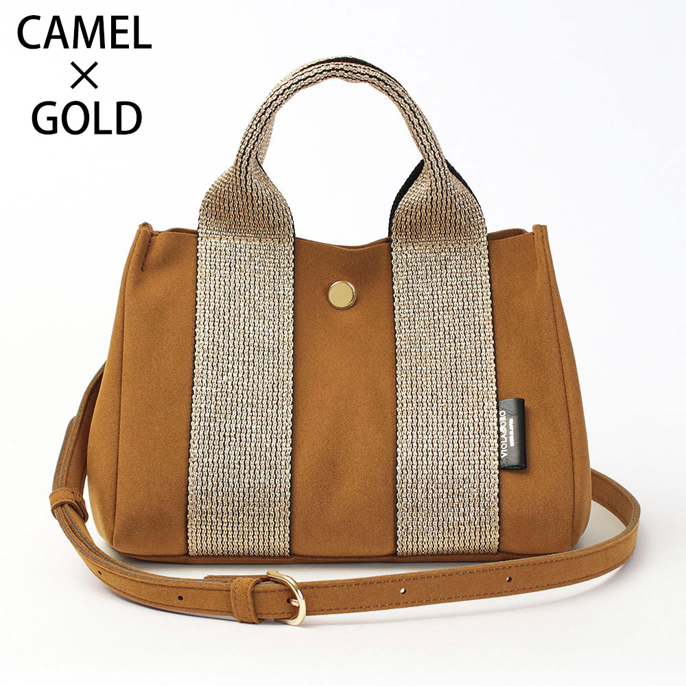 VIOLAd'ORO（ヴィオラドーロ） バッグ マイクロスエード ラメテープ S