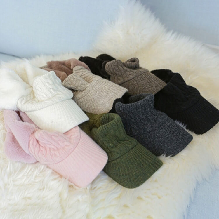 ゴルフウェア レディース 韓国 サンバイザー ゴルフ ニット ファー