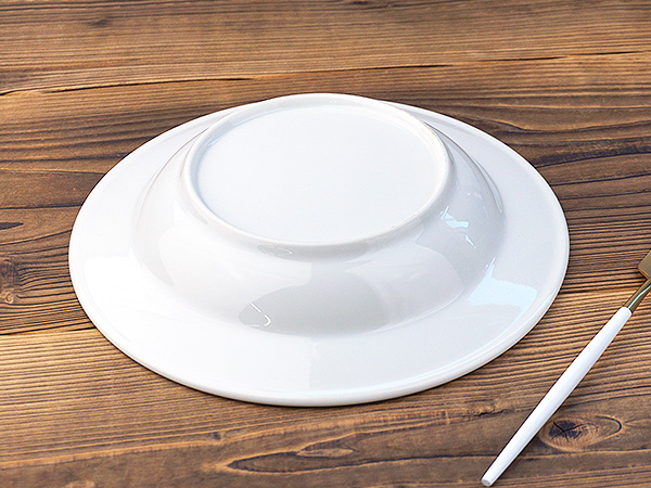 洋食器 パスタ皿 リム 中皿 24.5cm 白い食器 日本製 美濃焼 エクシブ