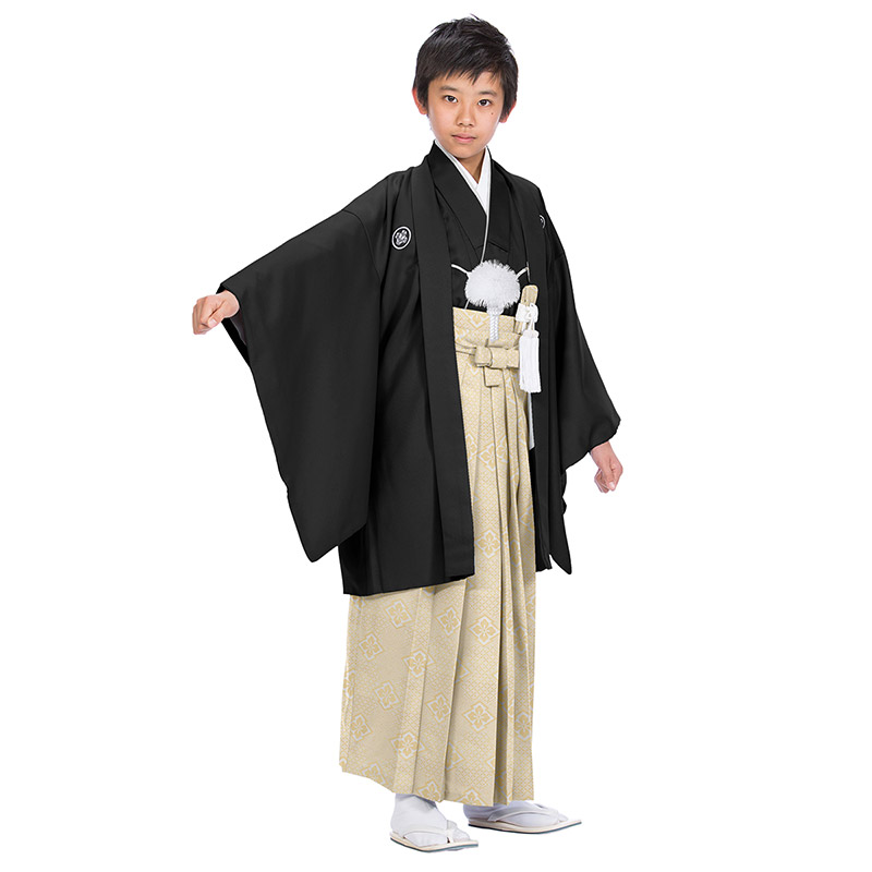卒服 卒業式 小学校 男の子 黒紋付 袴セット 130cm 140cm 150cm 着物