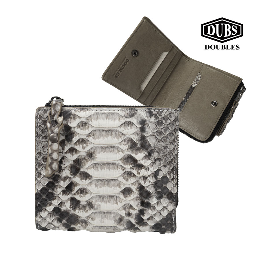 DOUBLES（ダブルス） 財布 メンズ 二つ折り 本革 革 レザー パイソン