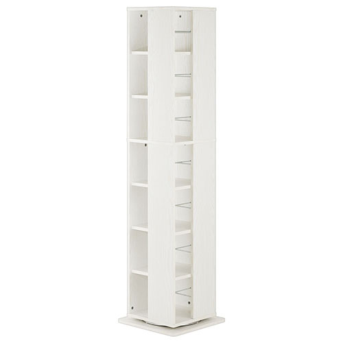 ぼん家具 【完成品】本棚 回転 漫画 大容量 回転本棚 7段 回転式