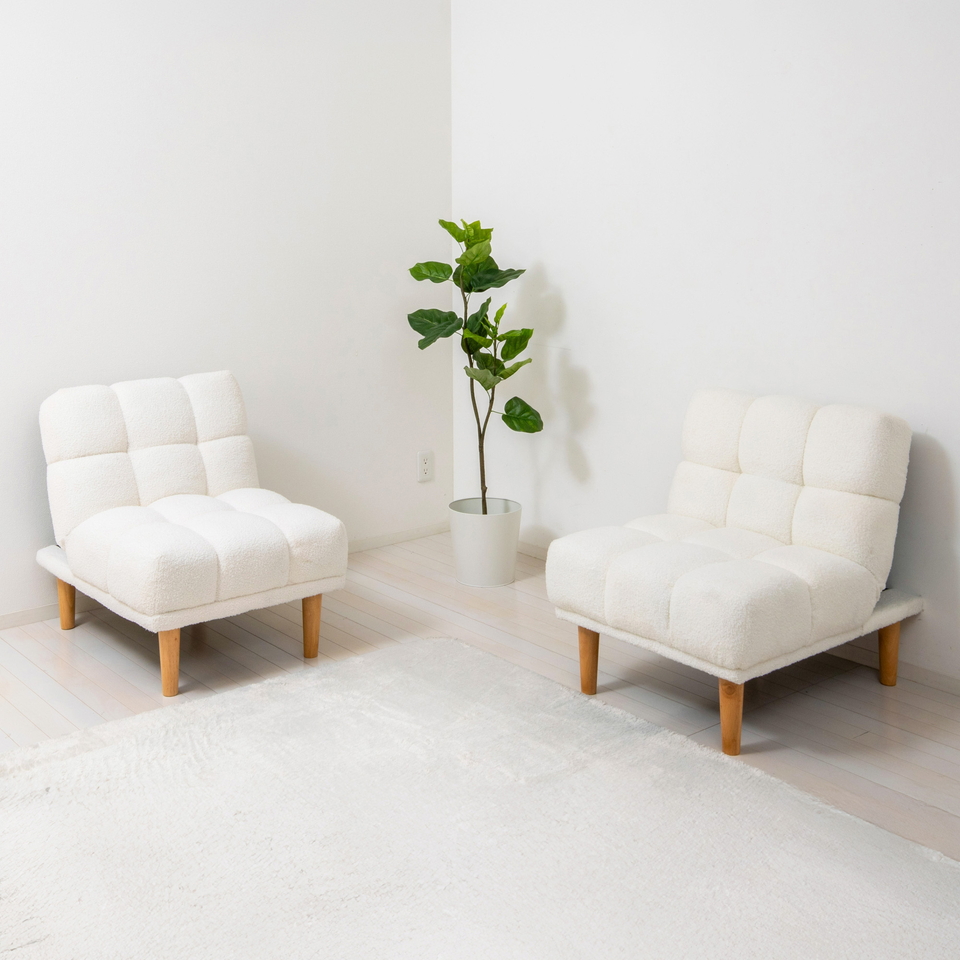 2WAY ソファーベッド 2分割 かわいい モコモコ 1人暮らし