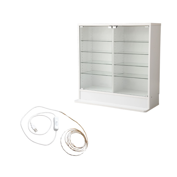 グランテイスト コレクションケース 浅型ロータイプ＋LEDセット 奥行き