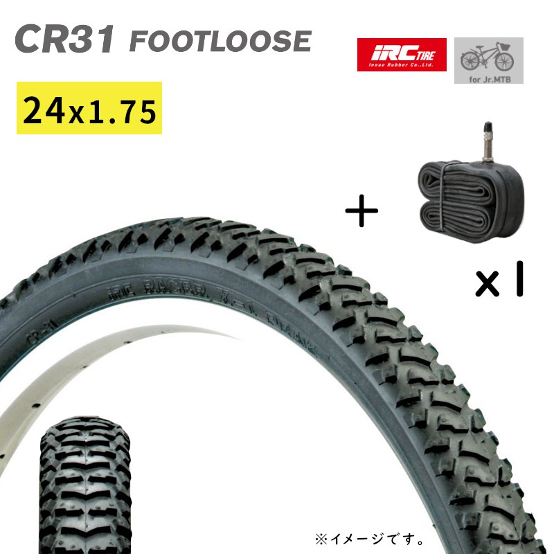 IRC 自転車タイヤ 24インチ 24×1.75 （47-507）CR31 フットルース H/E