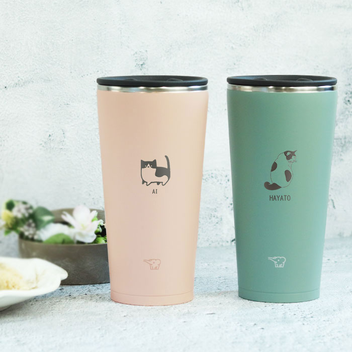 象印（ZOJIRUSHI） 名入れ プレゼント ステンレスタンブラー 450ml 蓋