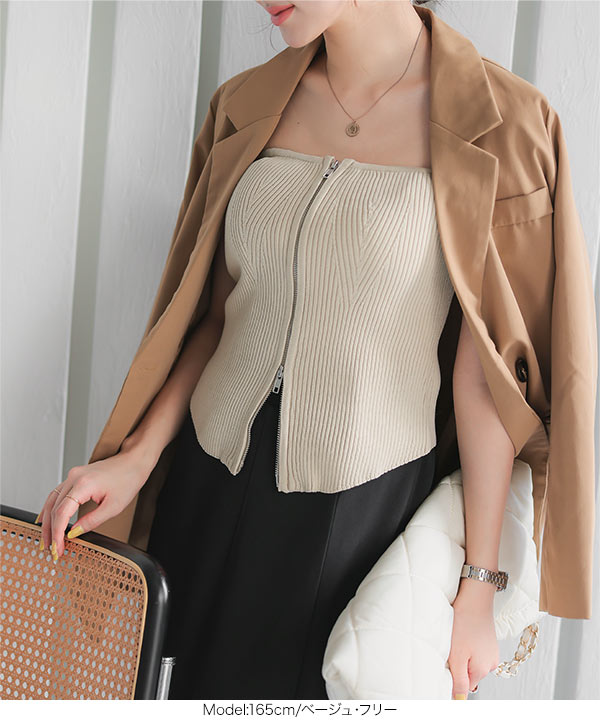 KOBE LETTUCE（神戸レタス） ニットビスチェ ノースリーブ トップス