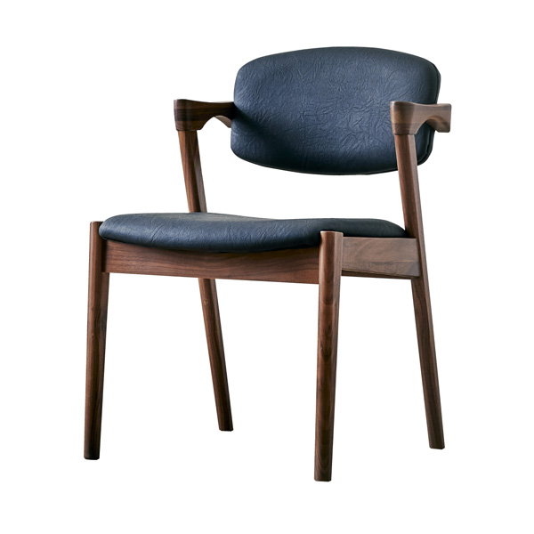 ダイニングチェア 4脚セット 肘付き 完成品 無垢 木製 天然木 PVC