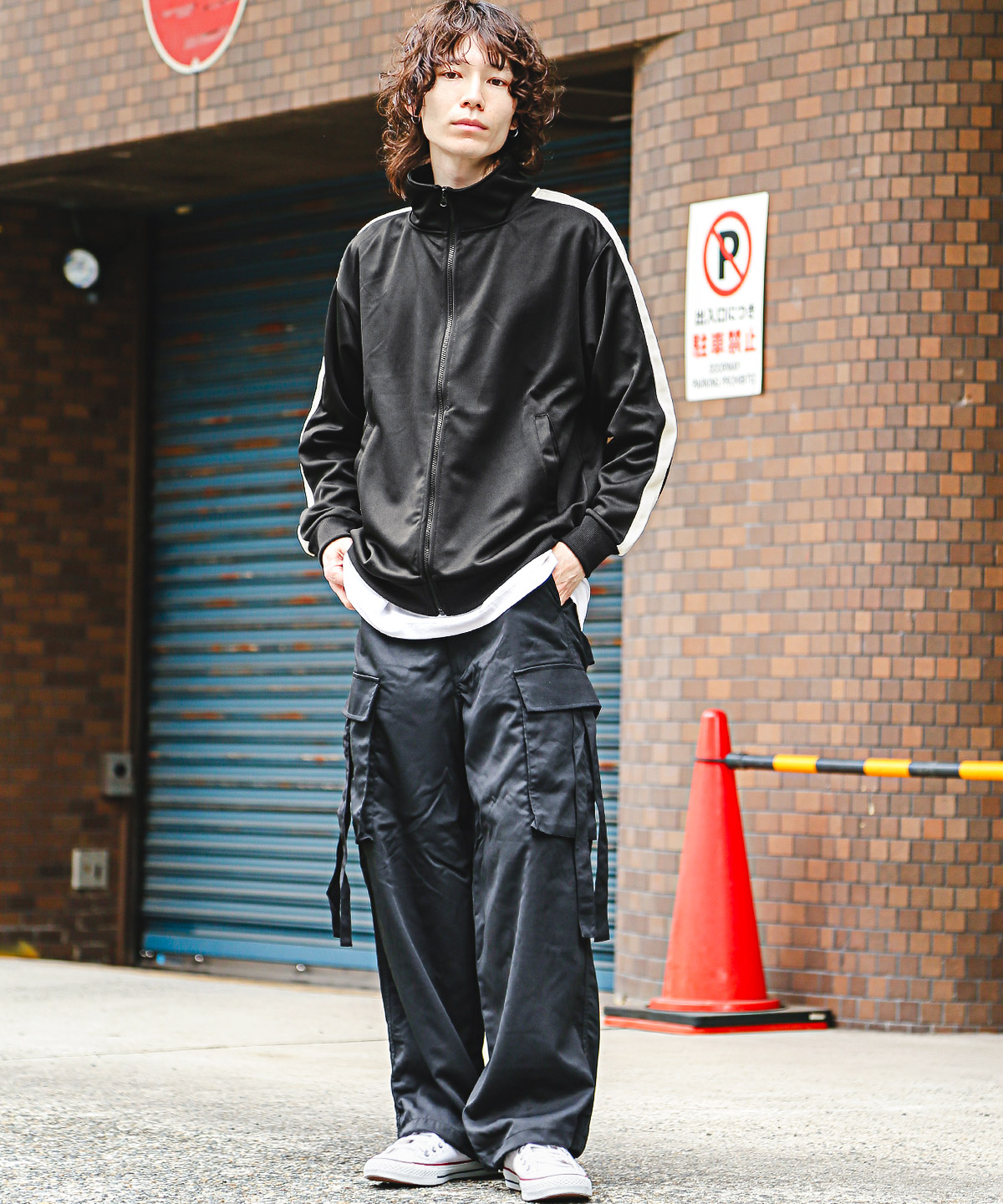 トラックジャケット メンズ アウター ジャージ ライン バイカラー