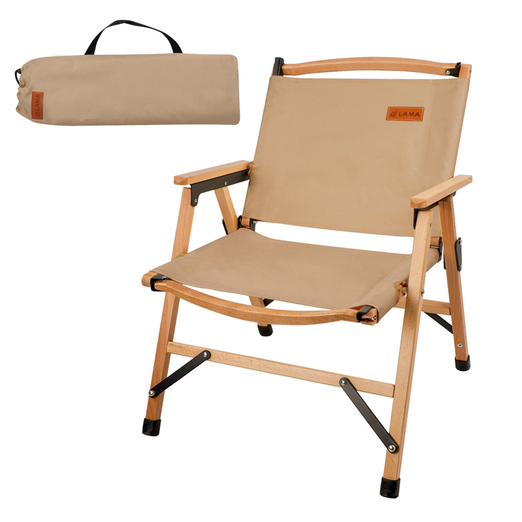 LAMA Store アウトドアチェア 木製 ウッドチェア 耐久性 簡単組立