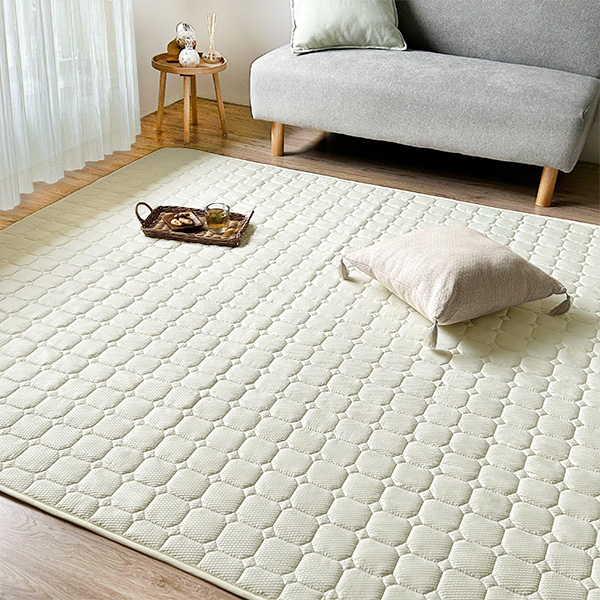 ラグ マット 洗える 185×185cm 敷きマット 正方形 丸洗い カーペット