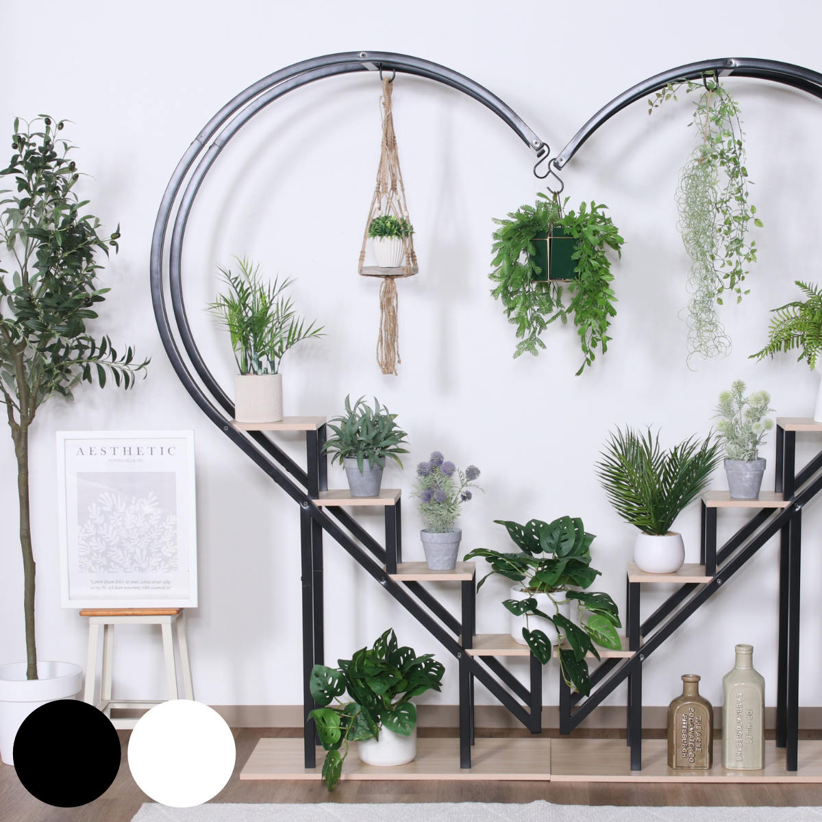 不二貿易（Fuji Boeki） ディスプレイラック ハート型 幅95cm