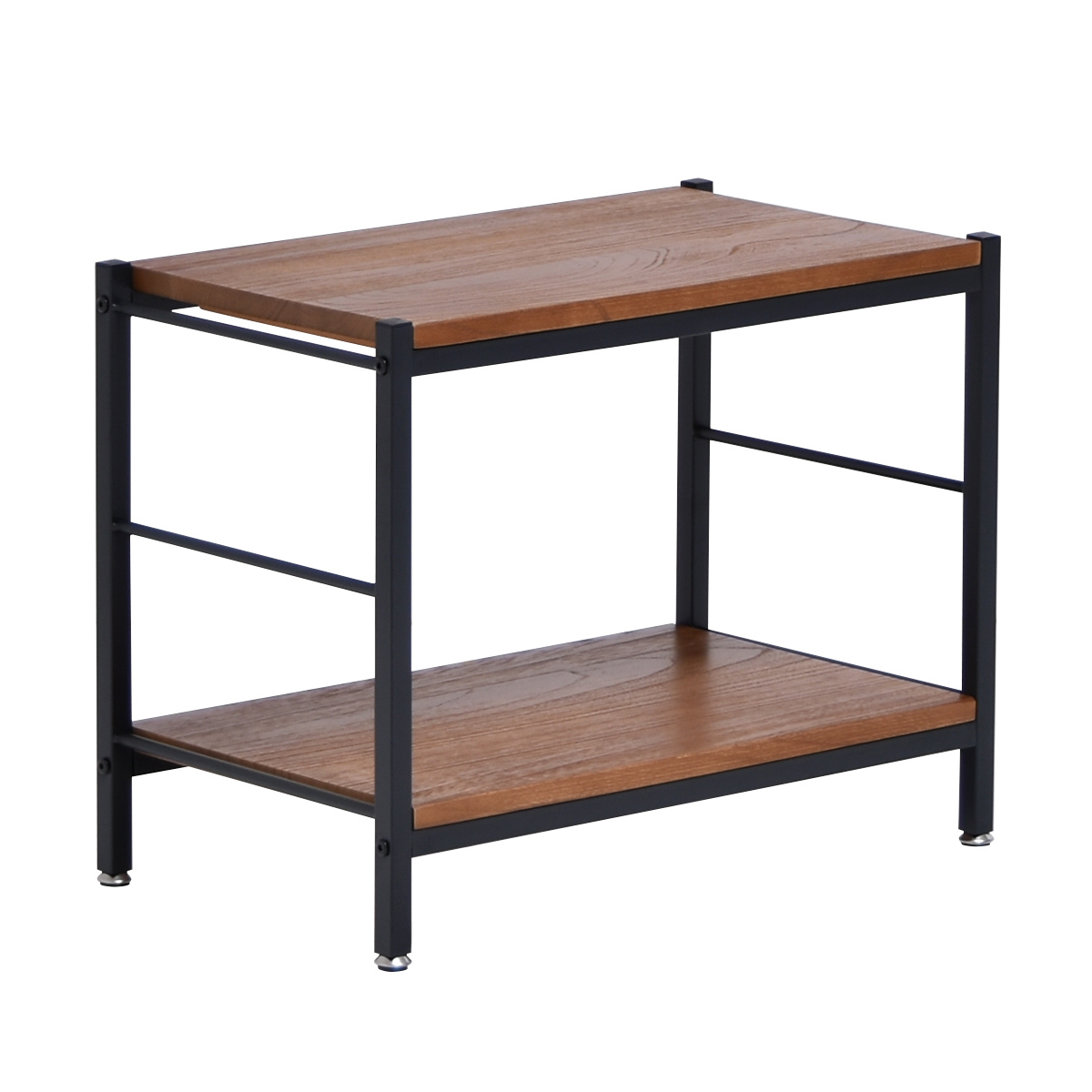 B.Bファニシング オープンラック 2段 ヴィンテージ調 天然木棚板 幅