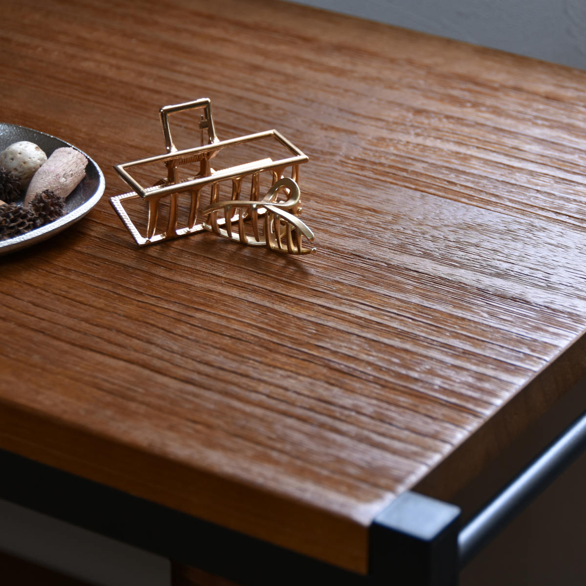 B.Bファニシング オープンラック 2段 ヴィンテージ調 天然木棚板 幅