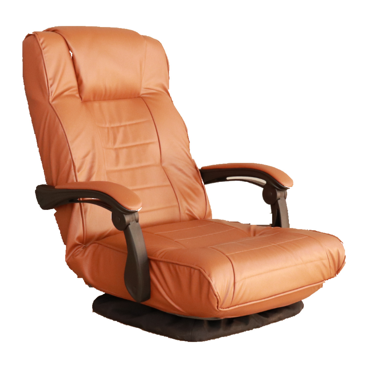 座椅子 回転式 14段階リクライニング アンズ （ PVC 合皮 レザー調