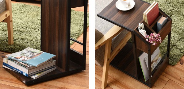 サイドテーブル アイアンフレーム ミッドセンチュリー Rita 幅31cm