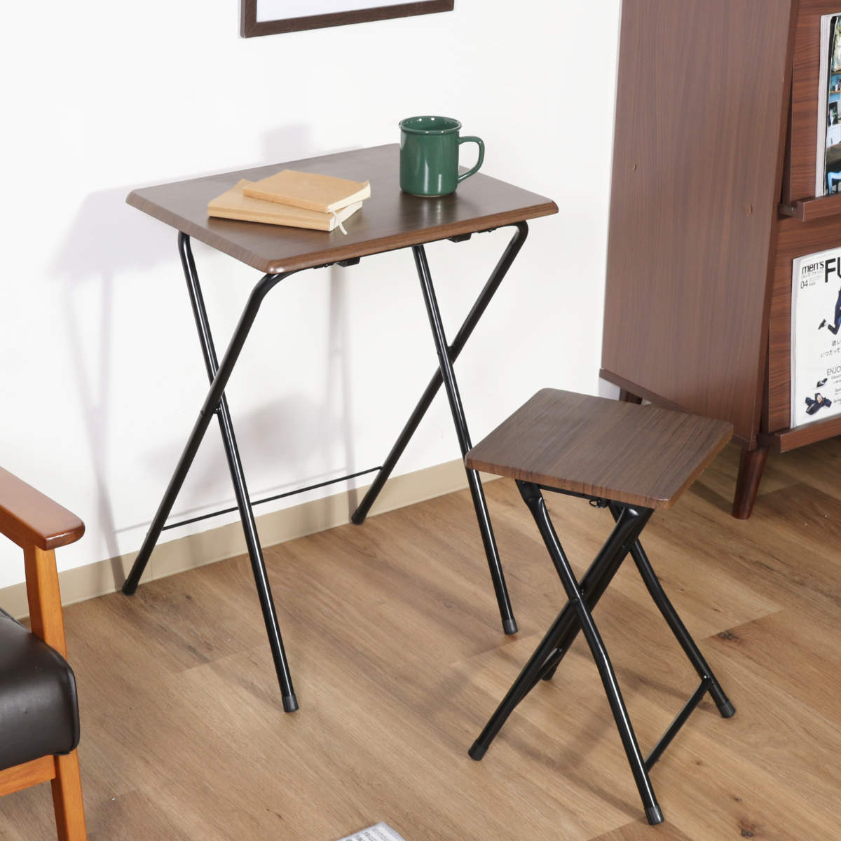 不二貿易（Fuji Boeki） ワークデスク 折りたたみ テーブルチェア