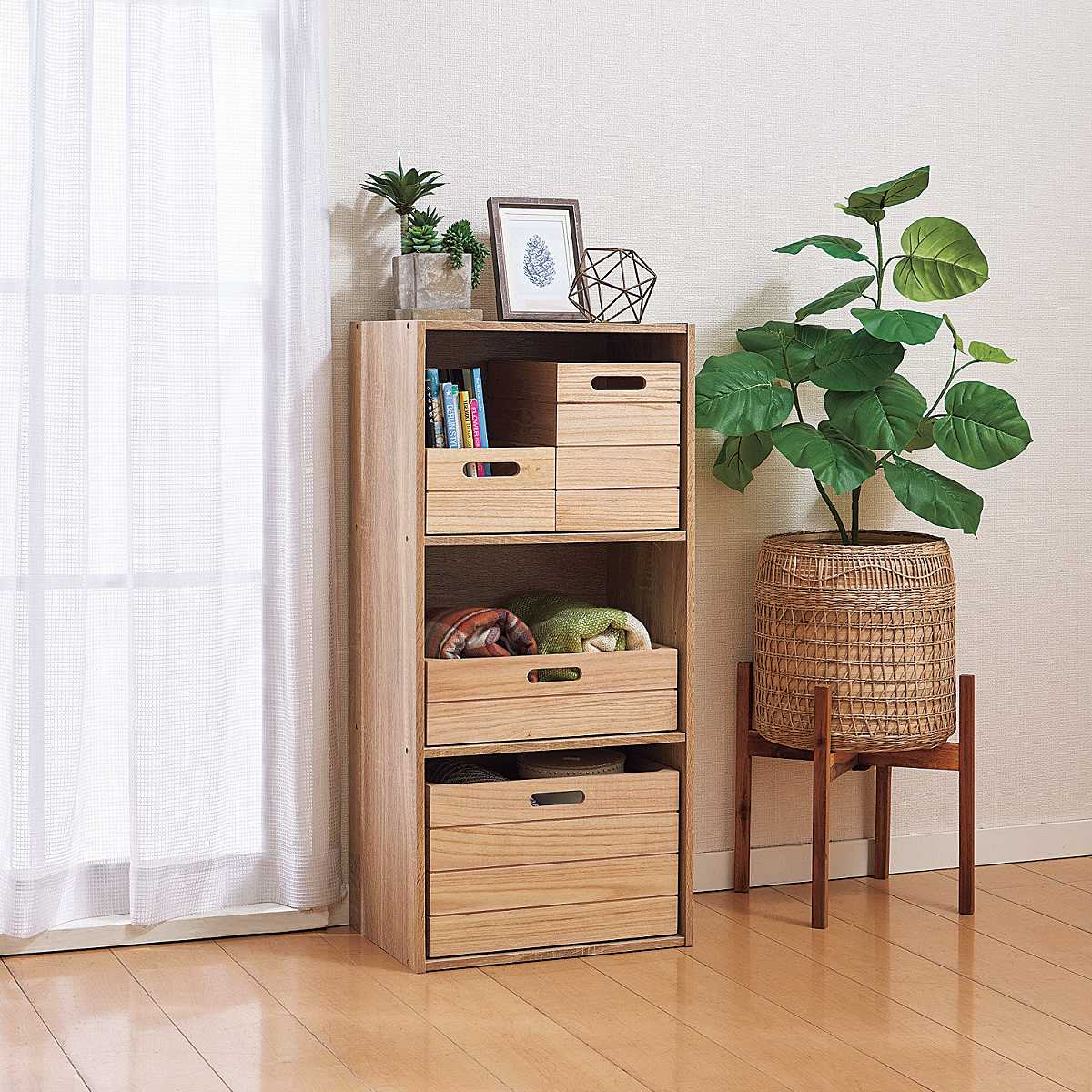 パール金属 収納ボックス 積み重ね桐ボックス 深型ハーフ カラー