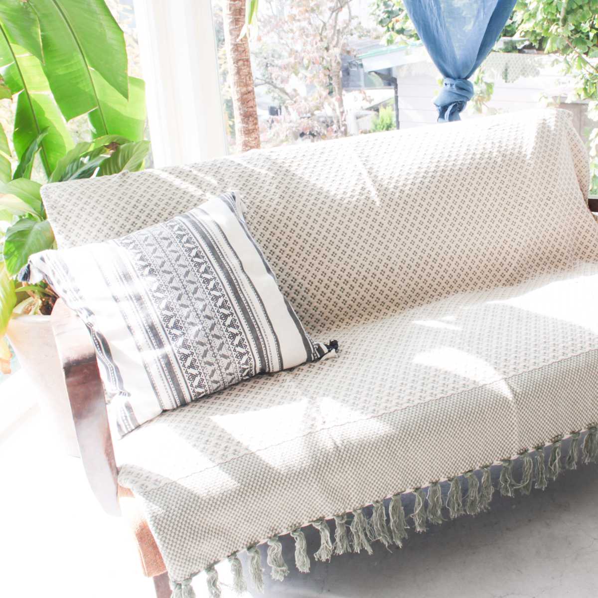 マルチカバー コットンスロー フラワー 140×200cm （ カバー ソファー