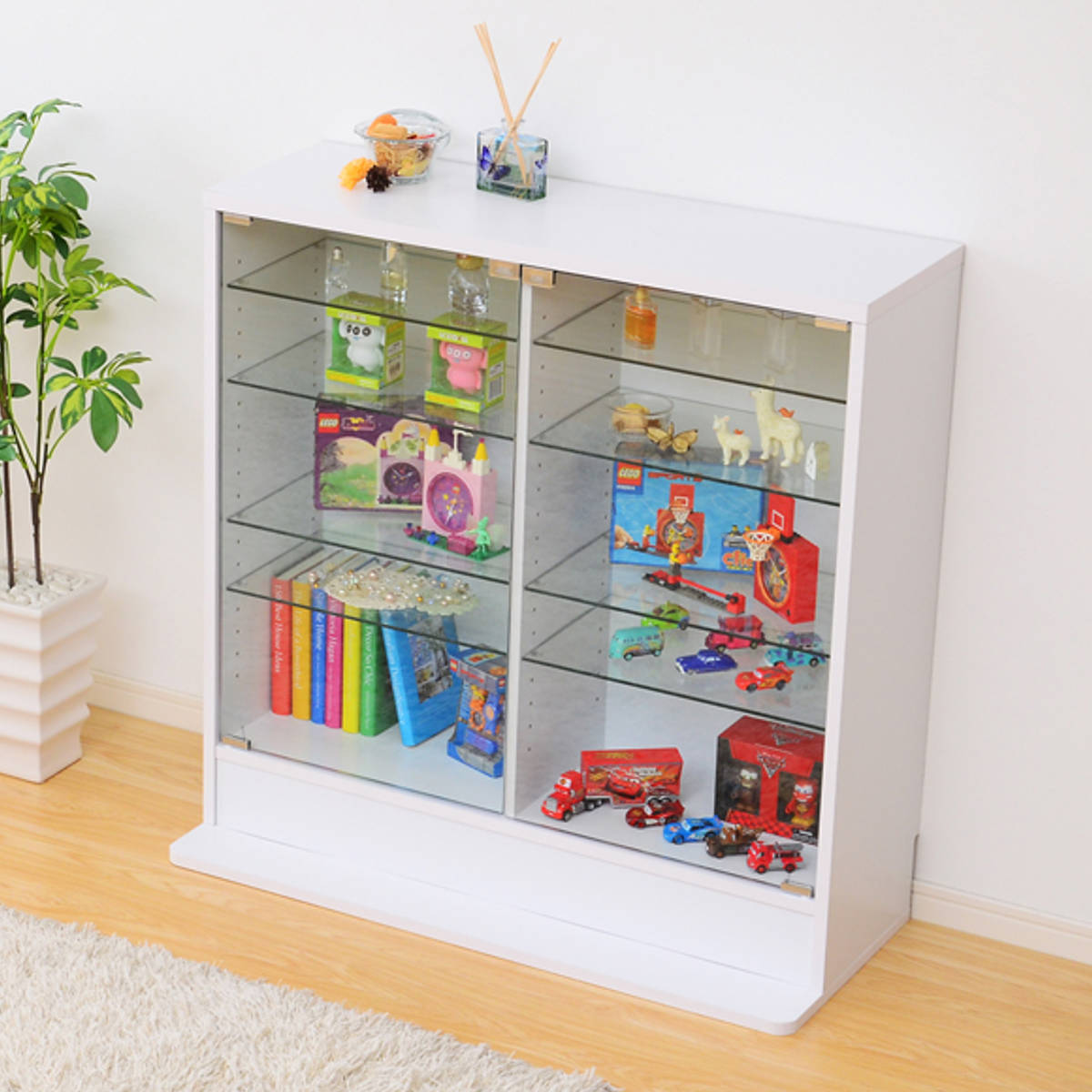 ホームテイスト（HOME taste） コレクションラック 幅90cm ワイド ロー