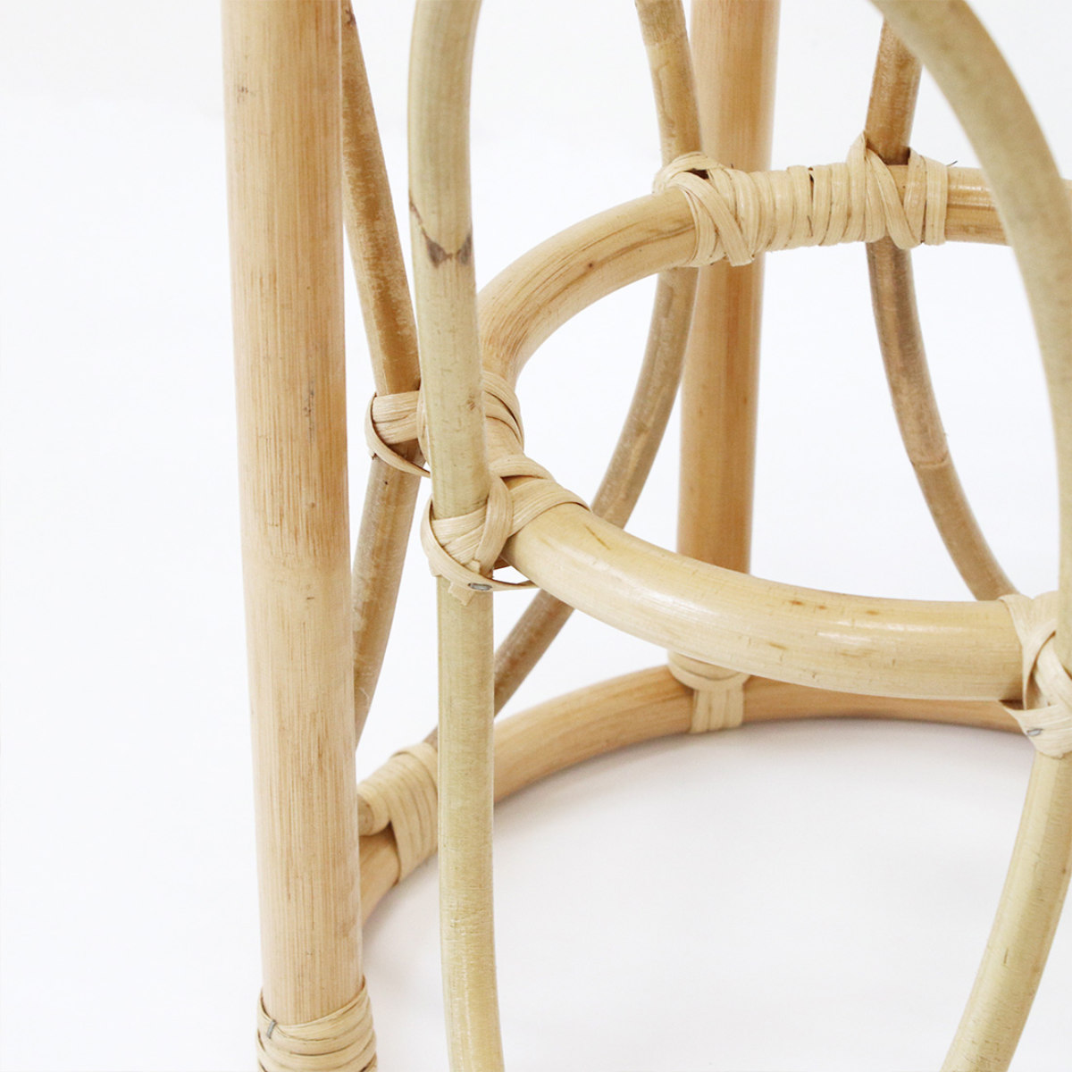 ラウンドスツール ラタン 天然素材 （ 籐 スツール 丸椅子 イス ラタン
