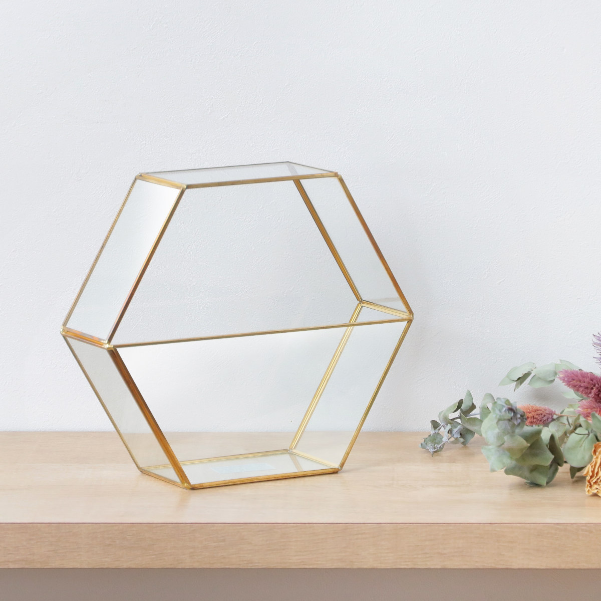 花瓶 フレームベース ヘキサゴン （ 花びん 花器 フラワーベース