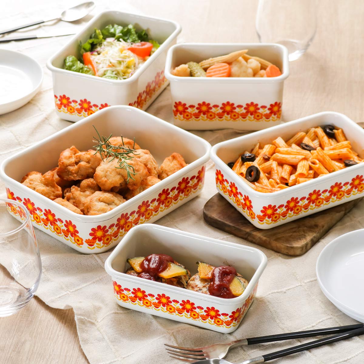 Honey Ware 保存容器 450ml メモリーズ 浅型角容器 S HoneyWere