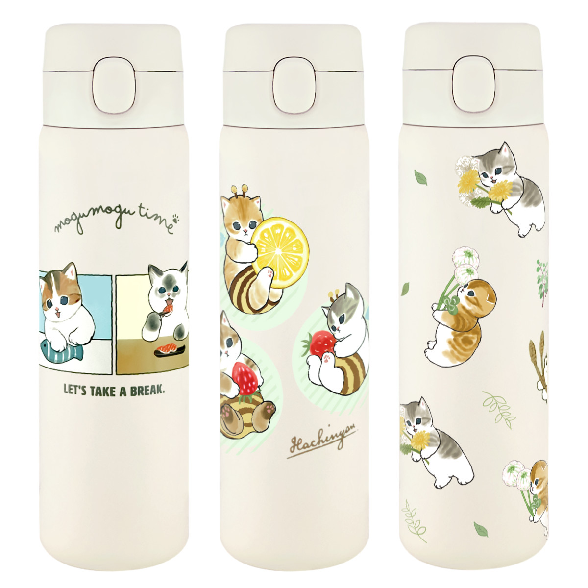 東亜金属 水筒 480ml ステンレスワンプッシュボトル mofusand （ 直