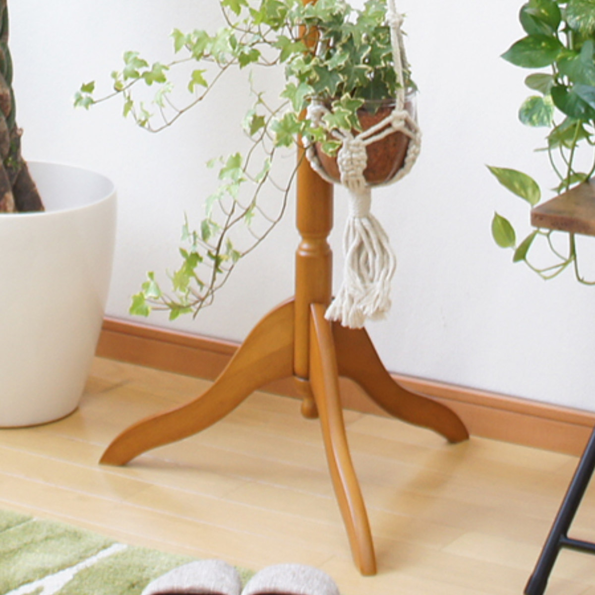 ポールハンガー 木製 ポーチラック （ ハンガーラック コートハンガー