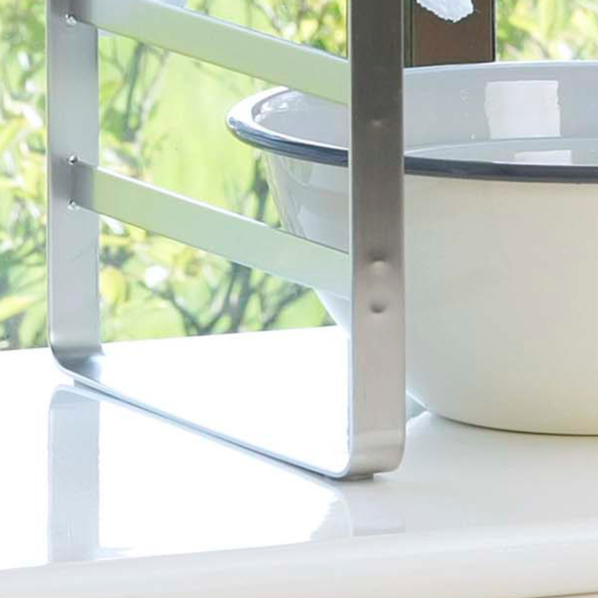 下村企販 キッチンラック オールステンレス頑丈出窓ラック 幅75cm