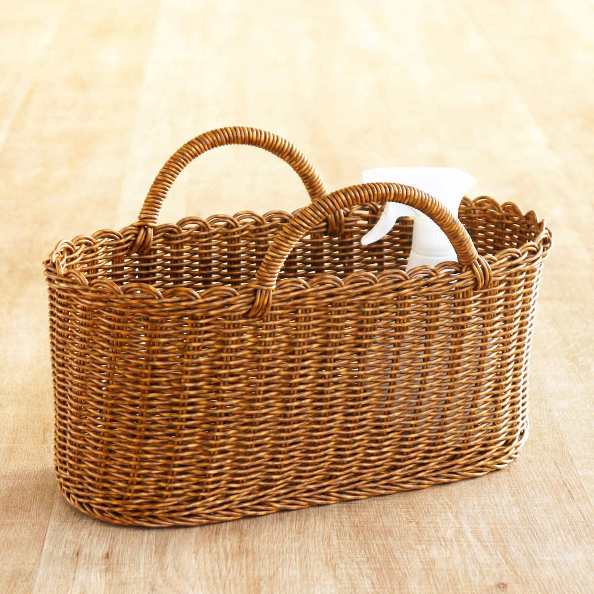 Creer ユティル オーバルハンドルバスケットL 洗える かご バスケット