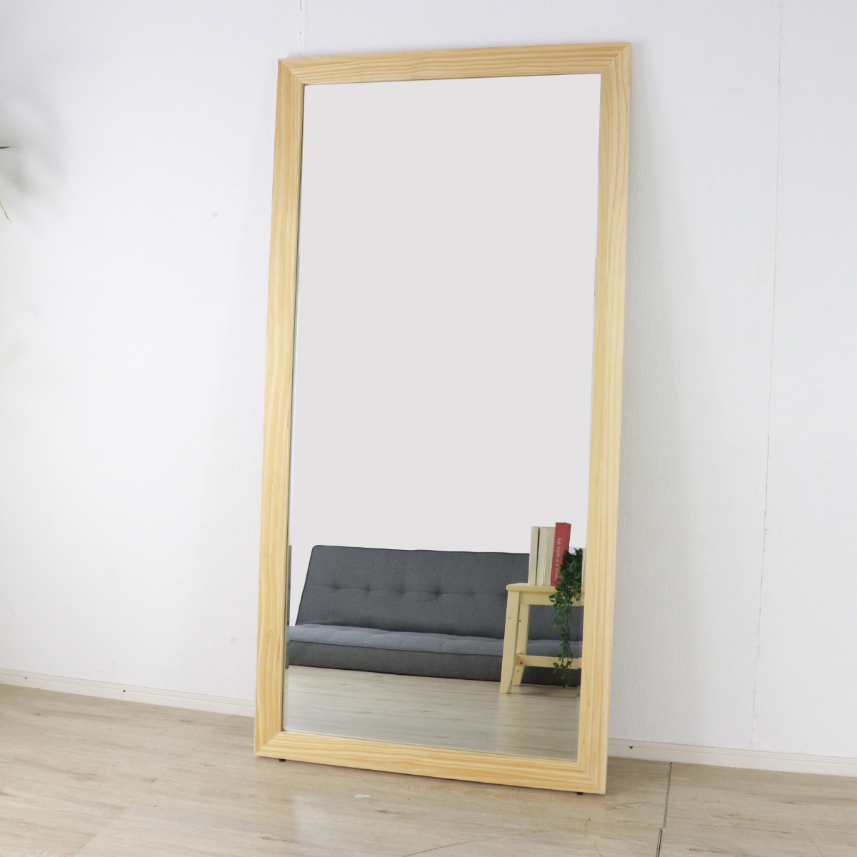鏡 姿見 壁掛け 全身 木枠 90×180cm （ ミラー おしゃれ インテリア