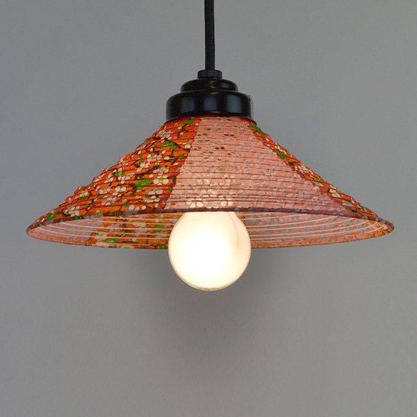 ペンダントライト 和紙 ペンダントランプ プラムRDX小梅赤 1灯